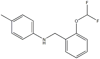 N-{[2-(difluoromethoxy)phenyl]methyl}-4-methylaniline Struktur