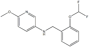 N-{[2-(difluoromethoxy)phenyl]methyl}-6-methoxypyridin-3-amine Struktur