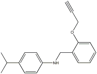 N-{[2-(prop-2-yn-1-yloxy)phenyl]methyl}-4-(propan-2-yl)aniline Struktur