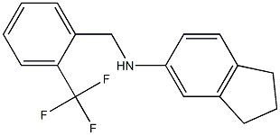 N-{[2-(trifluoromethyl)phenyl]methyl}-2,3-dihydro-1H-inden-5-amine Struktur