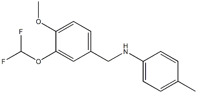 N-{[3-(difluoromethoxy)-4-methoxyphenyl]methyl}-4-methylaniline Struktur