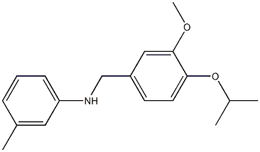 N-{[3-methoxy-4-(propan-2-yloxy)phenyl]methyl}-3-methylaniline Struktur