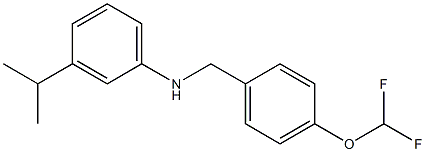 N-{[4-(difluoromethoxy)phenyl]methyl}-3-(propan-2-yl)aniline Struktur