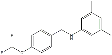 N-{[4-(difluoromethoxy)phenyl]methyl}-3,5-dimethylaniline Struktur