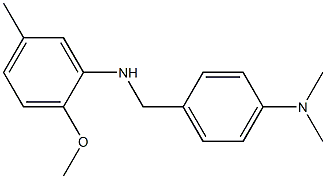 N-{[4-(dimethylamino)phenyl]methyl}-2-methoxy-5-methylaniline Struktur