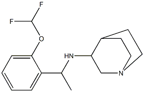 N-{1-[2-(difluoromethoxy)phenyl]ethyl}-1-azabicyclo[2.2.2]octan-3-amine Struktur