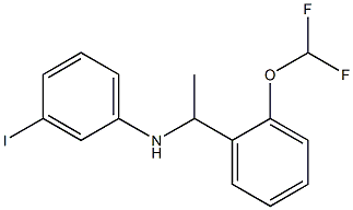 N-{1-[2-(difluoromethoxy)phenyl]ethyl}-3-iodoaniline Struktur