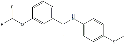 N-{1-[3-(difluoromethoxy)phenyl]ethyl}-4-(methylsulfanyl)aniline Struktur