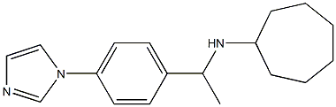 N-{1-[4-(1H-imidazol-1-yl)phenyl]ethyl}cycloheptanamine Struktur