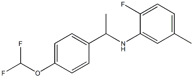 N-{1-[4-(difluoromethoxy)phenyl]ethyl}-2-fluoro-5-methylaniline Struktur