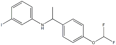 N-{1-[4-(difluoromethoxy)phenyl]ethyl}-3-iodoaniline Struktur