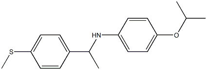 N-{1-[4-(methylsulfanyl)phenyl]ethyl}-4-(propan-2-yloxy)aniline Struktur