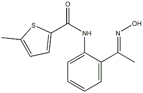 N-{2-[(1E)-N-hydroxyethanimidoyl]phenyl}-5-methylthiophene-2-carboxamide Struktur