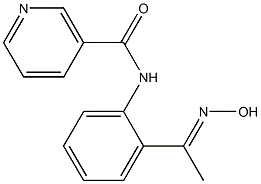 N-{2-[(1E)-N-hydroxyethanimidoyl]phenyl}nicotinamide Struktur