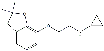 N-{2-[(2,2-dimethyl-2,3-dihydro-1-benzofuran-7-yl)oxy]ethyl}cyclopropanamine Struktur