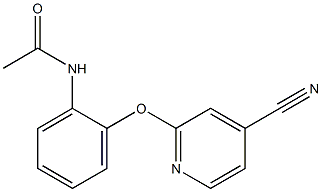 N-{2-[(4-cyanopyridin-2-yl)oxy]phenyl}acetamide Struktur