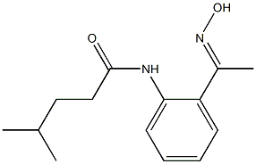 N-{2-[1-(hydroxyimino)ethyl]phenyl}-4-methylpentanamide Struktur