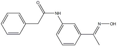 N-{3-[(1E)-N-hydroxyethanimidoyl]phenyl}-2-phenylacetamide Struktur