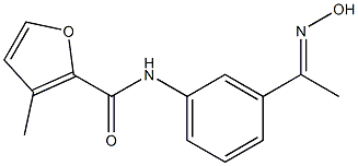 N-{3-[(1E)-N-hydroxyethanimidoyl]phenyl}-3-methyl-2-furamide Struktur