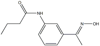 N-{3-[(1E)-N-hydroxyethanimidoyl]phenyl}butanamide Struktur