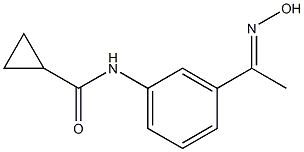 N-{3-[(1E)-N-hydroxyethanimidoyl]phenyl}cyclopropanecarboxamide Struktur