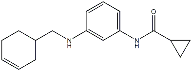 N-{3-[(cyclohex-3-en-1-ylmethyl)amino]phenyl}cyclopropanecarboxamide Struktur