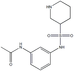 N-{3-[(piperidin-3-ylsulfonyl)amino]phenyl}acetamide Struktur