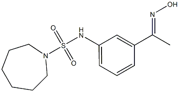 N-{3-[1-(hydroxyimino)ethyl]phenyl}azepane-1-sulfonamide Struktur