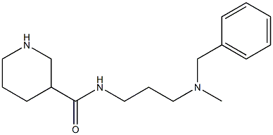 N-{3-[benzyl(methyl)amino]propyl}piperidine-3-carboxamide Struktur