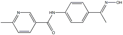 N-{4-[(1E)-N-hydroxyethanimidoyl]phenyl}-6-methylnicotinamide Struktur