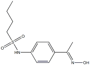 N-{4-[(1E)-N-hydroxyethanimidoyl]phenyl}butane-1-sulfonamide Struktur