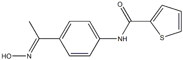 N-{4-[(1E)-N-hydroxyethanimidoyl]phenyl}thiophene-2-carboxamide Struktur