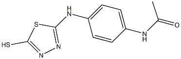 N-{4-[(5-sulfanyl-1,3,4-thiadiazol-2-yl)amino]phenyl}acetamide Struktur