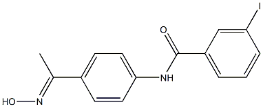 N-{4-[1-(hydroxyimino)ethyl]phenyl}-3-iodobenzamide Struktur