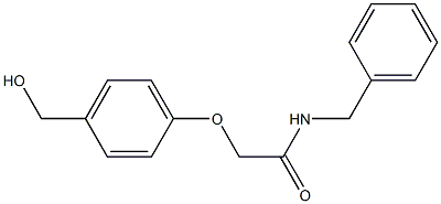 N-benzyl-2-[4-(hydroxymethyl)phenoxy]acetamide Struktur