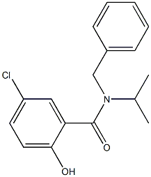 N-benzyl-5-chloro-2-hydroxy-N-(propan-2-yl)benzamide Struktur