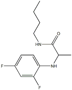 N-butyl-2-[(2,4-difluorophenyl)amino]propanamide Struktur