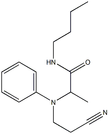 N-butyl-2-[(2-cyanoethyl)(phenyl)amino]propanamide Struktur