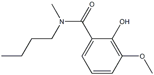 N-butyl-2-hydroxy-3-methoxy-N-methylbenzamide Struktur