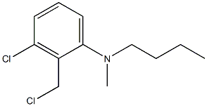 N-butyl-3-chloro-2-(chloromethyl)-N-methylaniline Struktur