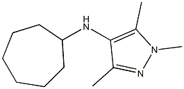 N-cycloheptyl-1,3,5-trimethyl-1H-pyrazol-4-amine Struktur