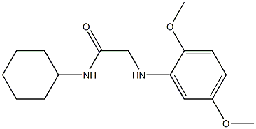 N-cyclohexyl-2-[(2,5-dimethoxyphenyl)amino]acetamide Struktur