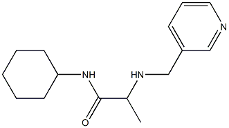 N-cyclohexyl-2-[(pyridin-3-ylmethyl)amino]propanamide Struktur