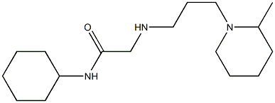 N-cyclohexyl-2-{[3-(2-methylpiperidin-1-yl)propyl]amino}acetamide Struktur