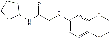 N-cyclopentyl-2-(2,3-dihydro-1,4-benzodioxin-6-ylamino)acetamide Struktur