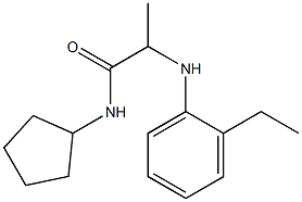 N-cyclopentyl-2-[(2-ethylphenyl)amino]propanamide Struktur