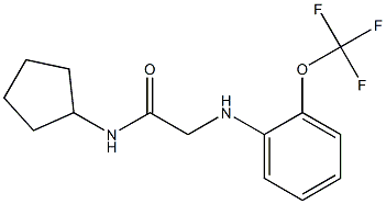 N-cyclopentyl-2-{[2-(trifluoromethoxy)phenyl]amino}acetamide Struktur