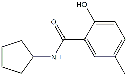 N-cyclopentyl-2-hydroxy-5-methylbenzamide Struktur