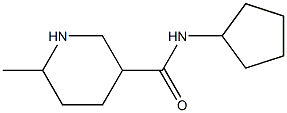 N-cyclopentyl-6-methylpiperidine-3-carboxamide Struktur