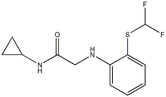 N-cyclopropyl-2-({2-[(difluoromethyl)sulfanyl]phenyl}amino)acetamide Struktur